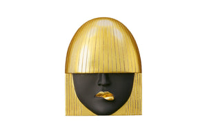Phillips Collection Fashion Faces Wall Art – Modern Sculptural Design in Crisp White and Bright Silver for Chic Decor Small, Black and Gold Leaf, Set of 3 PH90450