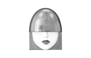 Phillips Collection Fashion Faces Wall Art – Modern Sculptural Design in Crisp White and Bright Silver for Chic Decor Small, White and Silver Leaf, Set of 3 PH90451