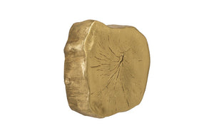 Phillips Collection Log Cross Section Wall Tile Cast Resin with Metallic Leaf Finish Organic Modern Decor Gold PH90454
