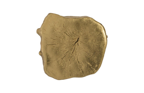 Phillips Collection Log Cross Section Wall Tile Cast Resin with Metallic Leaf Finish Organic Modern Decor Gold PH90454