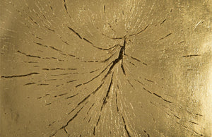 Phillips Collection Log Cross Section Wall Tile Cast Resin with Metallic Leaf Finish Organic Modern Decor Gold PH90454