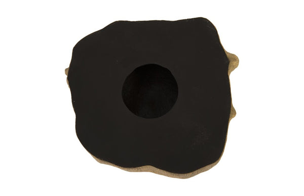 Phillips Collection Log Cross Section Wall Tile Cast Resin with Metallic Leaf Finish Organic Modern Decor Gold PH90454