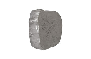 Phillips Collection Log Cross Section Wall Tile Cast Resin with Metallic Leaf Finish Organic Modern Decor Silver PH90455