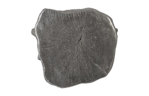 Phillips Collection Log Cross Section Wall Tile Cast Resin with Metallic Leaf Finish Organic Modern Decor Silver PH90455