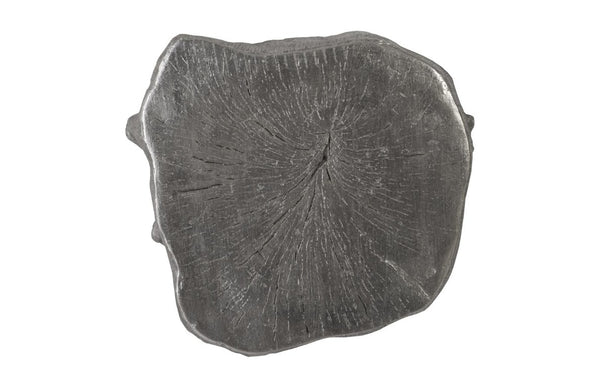 Phillips Collection Log Cross Section Wall Tile Cast Resin with Metallic Leaf Finish Organic Modern Decor Silver PH90455