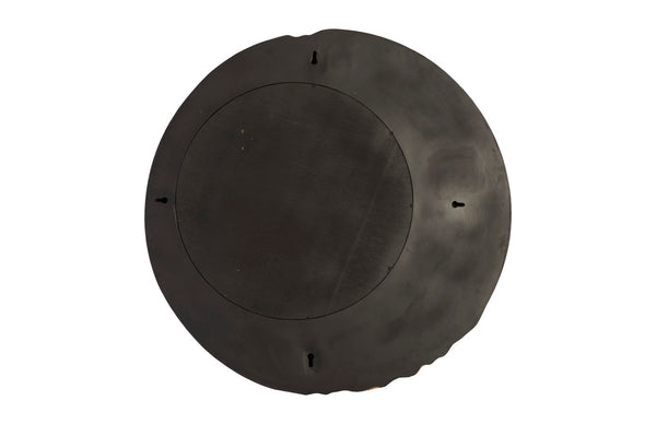 Phillips Collection Mercury Round Decorative Wall Mirror with Irregular Planetary Pattern for Modern Organic Interiors Black, Gold Leaf PH92307