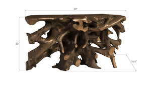 Phillips Collection Beau Cast Root Console Table - Sculptural, Durable Design Perfect for Entryways and Living Rooms Bronze PH92550
