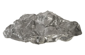 Phillips Collection Siji Sculptural Rock Form Resin Decor with Italian Silver Powder High Gloss Finish PH92560