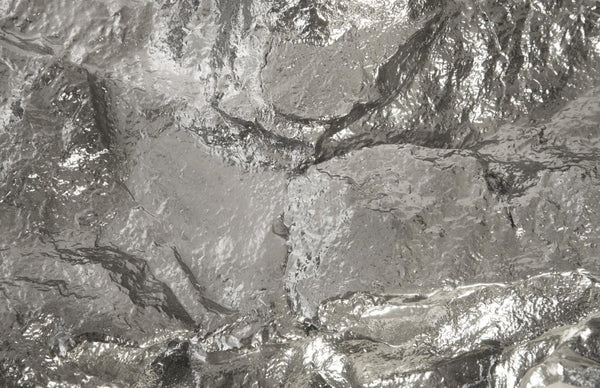 Phillips Collection Siji Sculptural Rock Form Resin Decor with Italian Silver Powder High Gloss Finish PH92560