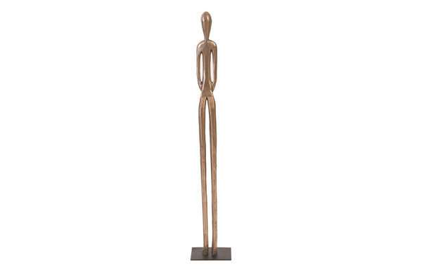 Phillips Collection Bulol Sculpture – Modern Organic Totem Art for Contemporary Interiors, 57-Inch Statement Piece Polished Bronze, SM PH92562