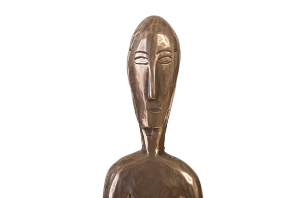 Phillips Collection Bulol Sculpture – Modern Organic Totem Art for Contemporary Interiors, 57-Inch Statement Piece Polished Bronze, SM PH92562