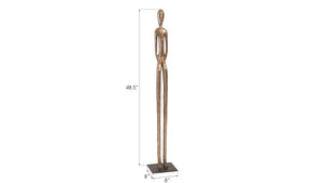 Phillips Collection Bulol Sculpture – Modern Organic Totem Art for Contemporary Interiors, 57-Inch Statement Piece Polished Bronze, SM PH92562