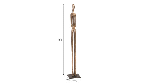 Phillips Collection Bulol Sculpture – Modern Organic Totem Art for Contemporary Interiors, 57-Inch Statement Piece Polished Bronze, SM PH92562