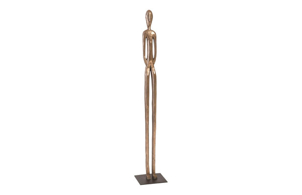 Phillips Collection Bulol Sculpture – Modern Organic Totem Art for Contemporary Interiors, 57-Inch Statement Piece Polished Bronze, SM PH92562