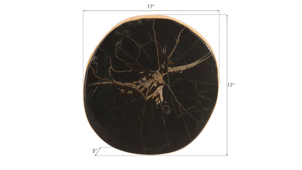 Phillips Collection Cast Petrified Wood Wall Tile - Durable, Nature-inspired Design For Stunning Modern Interiors Black,Brown Resin Ph92565