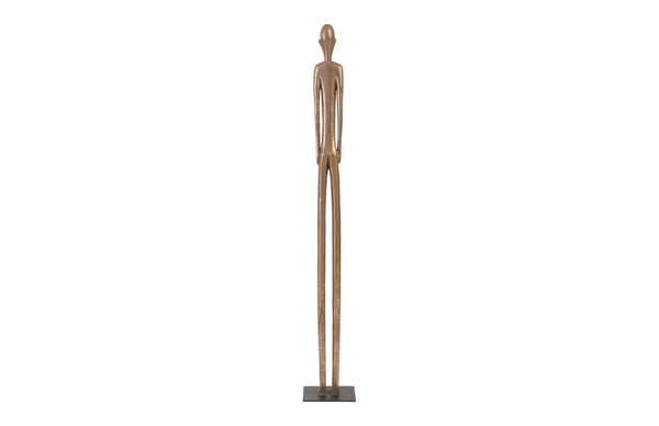 Phillips Collection Bulol Sculpture – Modern Organic Totem Art for Contemporary Interiors, 57-Inch Statement Piece Polished Bronze, MD PH92628