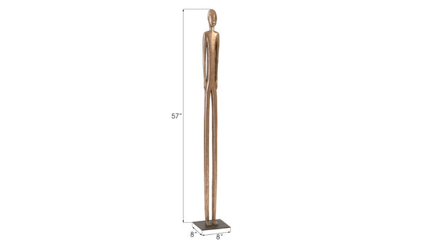 Phillips Collection Bulol Sculpture – Modern Organic Totem Art for Contemporary Interiors, 57-Inch Statement Piece Polished Bronze, MD PH92628