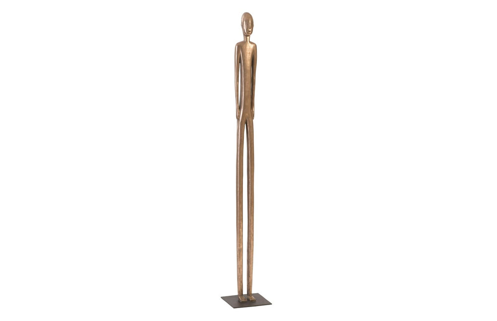 Phillips Collection Bulol Sculpture – Modern Organic Totem Art for Contemporary Interiors, 57-Inch Statement Piece Polished Bronze, MD PH92628