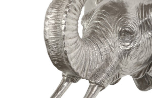 Phillips Collection Elephant Wall Sculpture in Silver Leaf Finish - Luminous Resin Art for Modern Elegance & Style PH93044