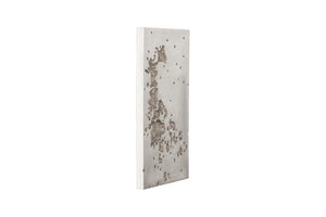 Phillips Collection Splotch Rectangular Wall Art in Silver Leaf – Modern Organic Design with Textured Crater Finish PH94492