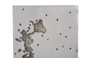 Phillips Collection Splotch Rectangular Wall Art in Silver Leaf – Modern Organic Design with Textured Crater Finish PH94492