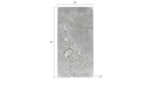 Phillips Collection Splotch Rectangular Wall Art in Silver Leaf – Modern Organic Design with Textured Crater Finish PH94492