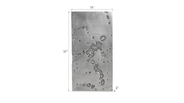 Phillips Collection Splotch Silver Leaf Wall Art - Modern Rectangular Accent with Lunar Texture for Stylish Interiors PH94493