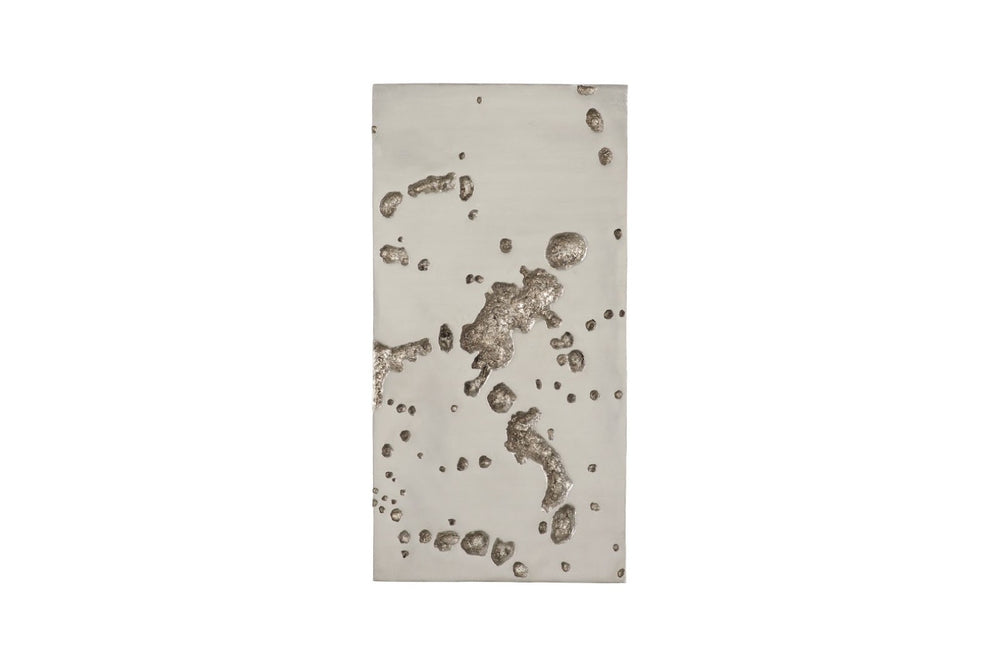 Phillips Collection Splotch Silver Leaf Wall Art - Modern Rectangular Accent with Lunar Texture for Stylish Interiors PH94493