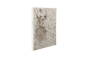 Phillips Collection Splotch Dense Wall Art - Modern Organic Design with Textured Surface for Eye-Catching Home Decor Square, Silver Leaf PH94494
