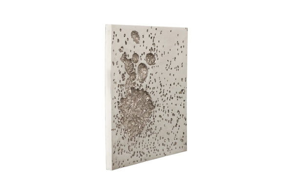 Phillips Collection Splotch Dense Wall Art - Modern Organic Design with Textured Surface for Eye-Catching Home Decor Square, Silver Leaf PH94494