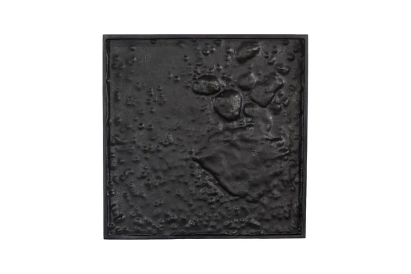 Phillips Collection Splotch Dense Wall Art - Modern Organic Design with Textured Surface for Eye-Catching Home Decor Square, Silver Leaf PH94494