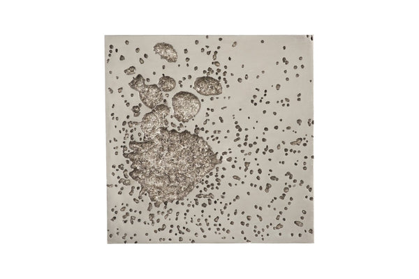 Phillips Collection Splotch Dense Wall Art - Modern Organic Design with Textured Surface for Eye-Catching Home Decor Square, Silver Leaf PH94494