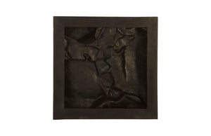 Phillips Collection Cairn Wall Tile in Silver Leaf - Sculptural Accent for Modern Spaces, Dramatic Depth & Elegance PH94496
