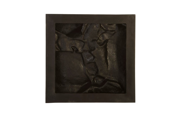 Phillips Collection Cairn Wall Tile in Silver Leaf - Sculptural Accent for Modern Spaces, Dramatic Depth & Elegance PH94496