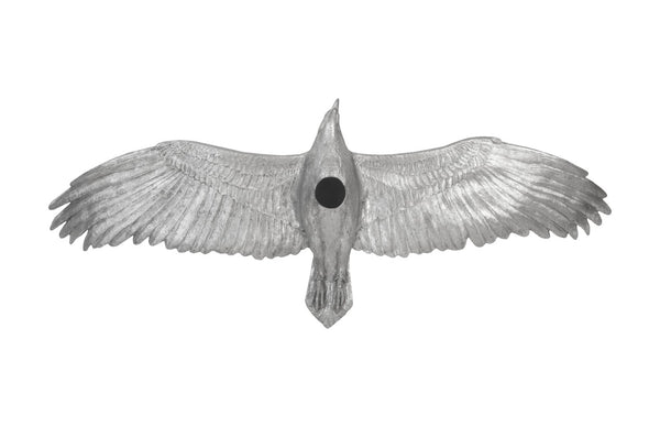 Phillips Collection Soaring Eagle Wall Art – Striking Silver Sculpture for Elegant Modern Decor and Dynamic Gallery Displays Resin, Silver Leaf, LG PH94502
