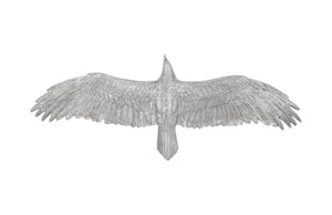 Phillips Collection Soaring Eagle Wall Art – Striking Silver Sculpture for Elegant Modern Decor and Dynamic Gallery Displays Resin, Silver Leaf, LG PH94502