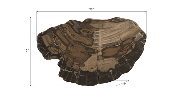 Phillips Collection Cast Petrified Wood Wall Tile - Durable, Nature-inspired Design For Stunning Modern Interiors Brown,Gray Resin Ph94505