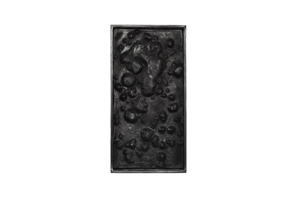Phillips Collection Splotch Rectangular Silver Leaf Wall Art - Modern Organic Design with Sculptural Texture for Any Space PH94510