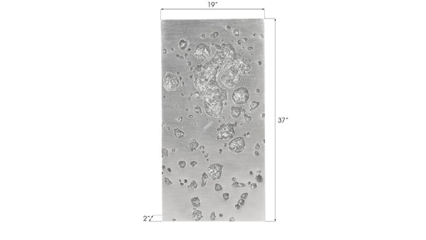 Phillips Collection Splotch Rectangular Silver Leaf Wall Art - Modern Organic Design with Sculptural Texture for Any Space PH94510