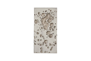 Phillips Collection Splotch Rectangular Silver Leaf Wall Art - Modern Organic Design with Sculptural Texture for Any Space PH94510
