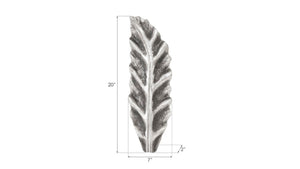 Phillips Collection Petiole Wall Leaf Art - Striking Oversized Botanical Sculpture for Luxurious Home Décor Elegance Silver, SM, Version A PH94514