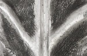 Phillips Collection Petiole Sculptural Leaf Wall Art Hand Finished Cast Resin for Gallery and High Ceiling Rooms Silver 7 L x 2 W x 20 H PH94514