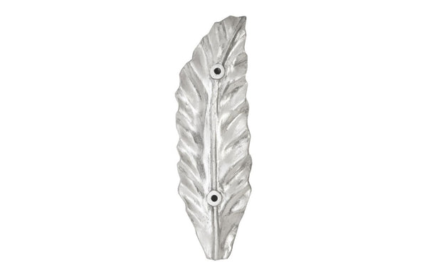 Phillips Collection Petiole Sculptural Leaf Wall Art Hand Finished Cast Resin for Gallery and High Ceiling Rooms Silver 7 L x 2 W x 20 H PH94514