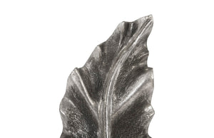 Phillips Collection Petiole Wall Leaf Art - Striking Oversized Botanical Sculpture for Luxurious Home Décor Elegance Silver, SM, Version B PH94515
