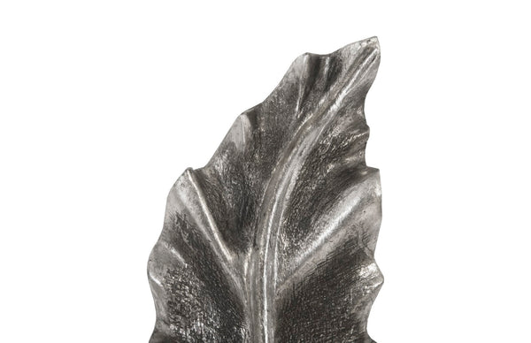 Phillips Collection Petiole Wall Leaf Art - Striking Oversized Botanical Sculpture for Luxurious Home Décor Elegance Silver, SM, Version B PH94515