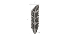 Phillips Collection Petiole Wall Leaf Art - Striking Oversized Botanical Sculpture for Luxurious Home Décor Elegance Silver, SM, Version B PH94515