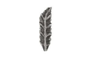 Phillips Collection Petiole Sculptural Leaf Wall Art Hand Finished Cast Resin for Gallery and High Ceiling Rooms Silver 7 L x 2 W x 21 H PH94515