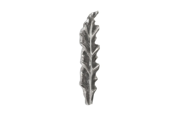 Phillips Collection Petiole Sculptural Leaf Wall Art Hand Finished Cast Resin for Gallery and High Ceiling Rooms Silver 7 L x 2 W x 21 H PH94515
