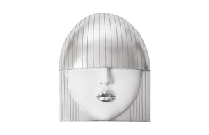 Phillips Collection Fashion Faces Wall Art – Modern Sculptural Design in Crisp White and Bright Silver for Chic Decor Large, Kiss, White and Silver Leaf PH94745