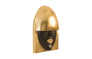Phillips Collection Fashion Faces Wall Art - Chic Resin Décor Piece With Striking Style To Elevate Your Space Elegantly Black,Gold Resin Ph94746